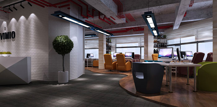 互聯網公司辦公室裝修設計效果圖
