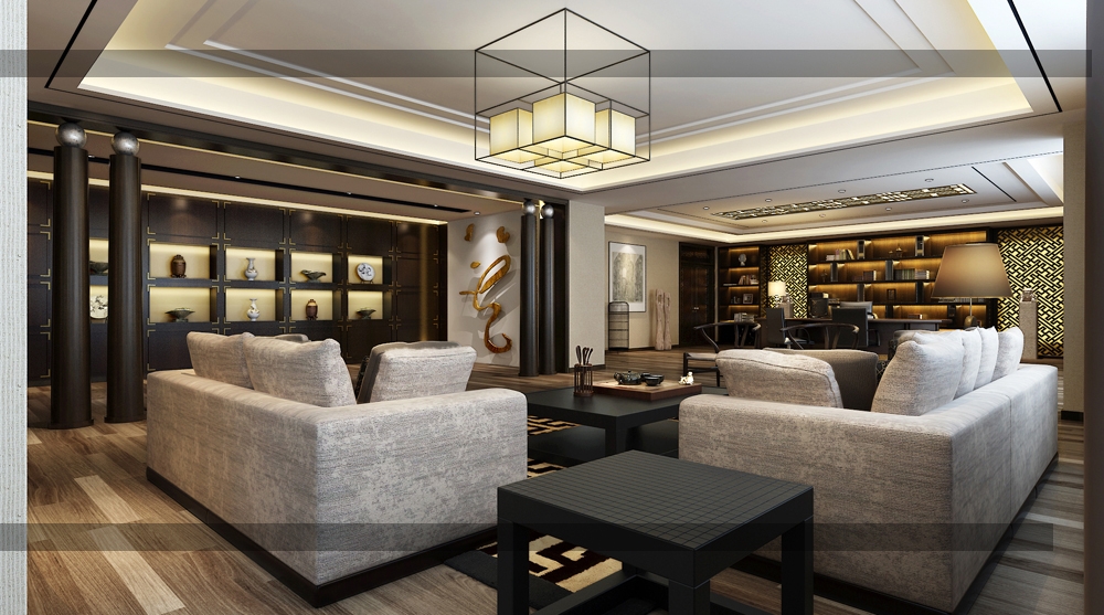 董事長(zhǎng)辦公室裝修設(shè)計(jì)，相對(duì)封閉