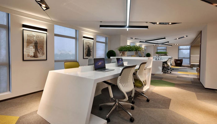 LOFT風格辦公區(qū)域軟裝裝修設計效果圖