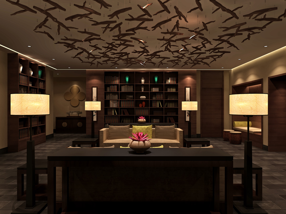 養生會所總經理辦公室裝修設計效果圖