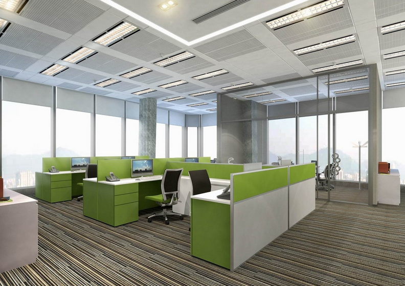 辦公室重點色或強調色效果圖