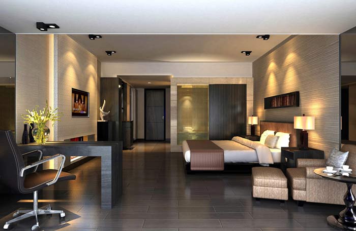 環崗私人會所臥室辦公室裝修設計案例效果圖