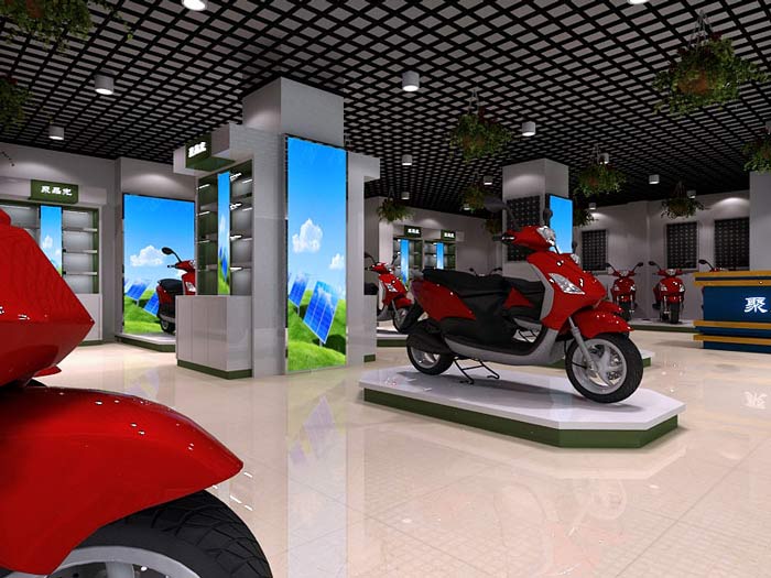 聚晶光太陽(yáng)能電動(dòng)車專賣(mài)店裝修設(shè)計(jì)案例