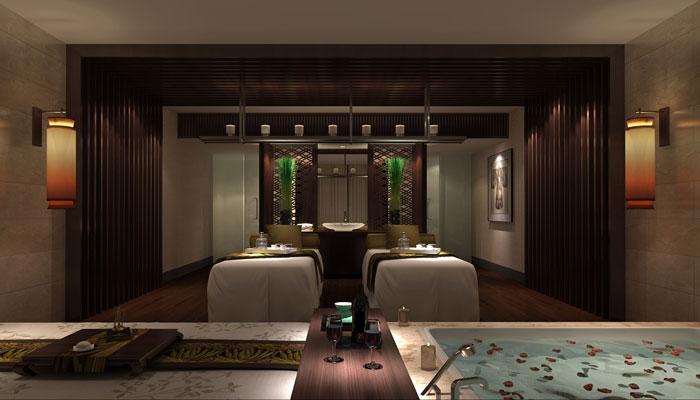 養生會所浴室裝修設計案例效果圖