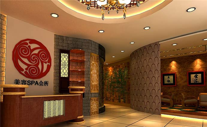 佩蒂美容SPA會所前臺裝修設計案例效果圖
