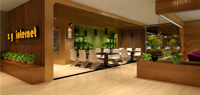 后現代風格網咖裝修設計效果圖