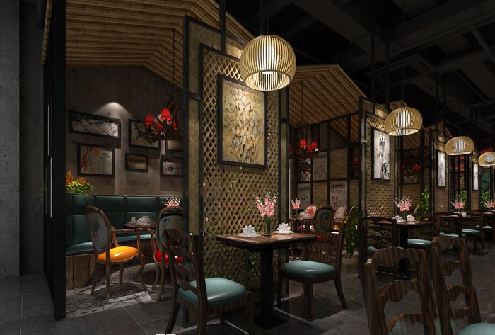 浪漫情侶、愛情主題餐廳裝修設(shè)計效果圖