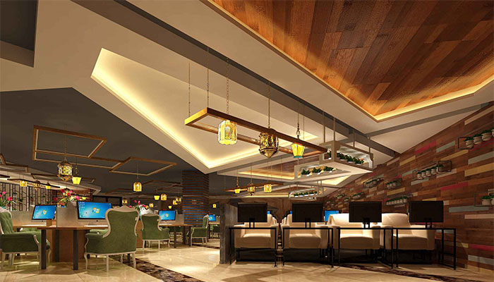 原味休閑風格網咖作戰區設計效果圖