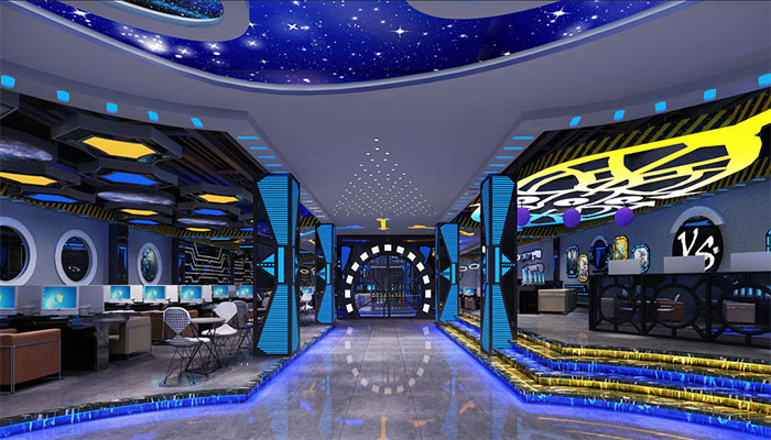 神秘星空網咖貴賓對戰區域裝修設計效果圖
