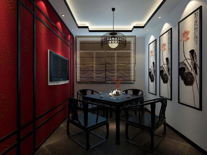 中式風格茶樓茶室品茶室裝修設計案例效果圖