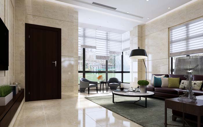 現代簡約風格別墅客廳裝修設計案例效果圖