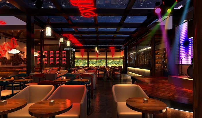 情侶、商務(wù)、聚餐、休閑酒吧大廳裝修設(shè)計(jì)案例效果圖