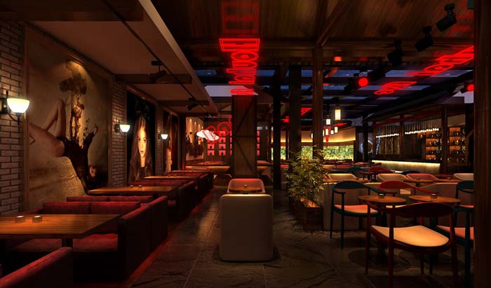 情侶、商務(wù)、聚餐、休閑酒吧大廳裝修設(shè)計(jì)案例效果圖