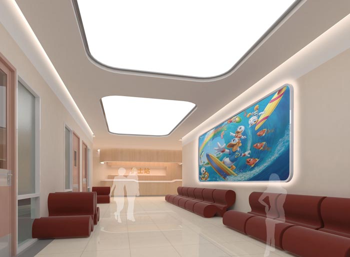 人民醫(yī)院室內(nèi)護士站裝修設計案例效果圖