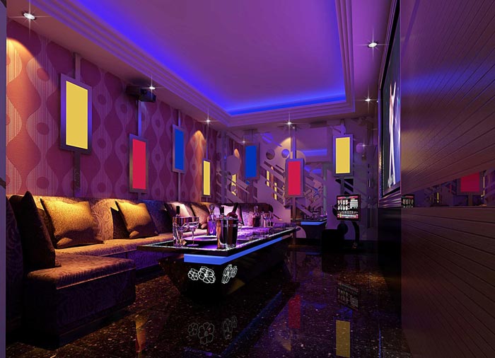 番禺富華國際KTV中小包廂裝修設(shè)計(jì)案例效果圖