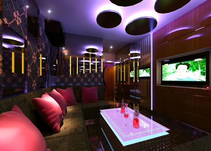 番禺富華國際KTV中大包廂裝修設(shè)計(jì)案例效果圖