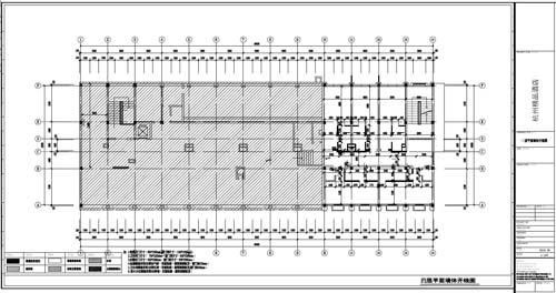 杭州精品酒店室內裝飾工程深化設計四層平面墻體開線圖
