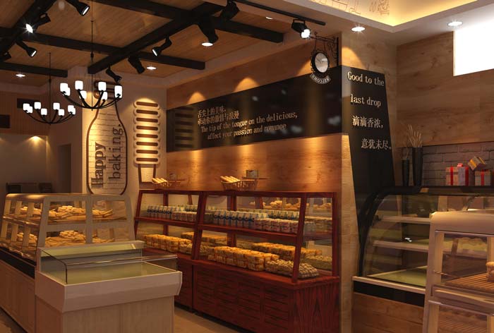 杭州時尚蛋糕店前臺區域裝修設計案例效果圖
