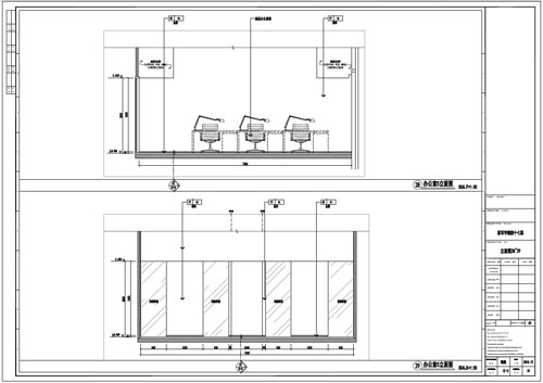 某寫字樓室內深化設計裝飾施工圖辦公室5立面圖28-29