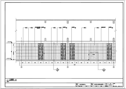 青少年活動中心深化設(shè)計施工圖三層C區(qū)公共區(qū)域4立面圖(1)