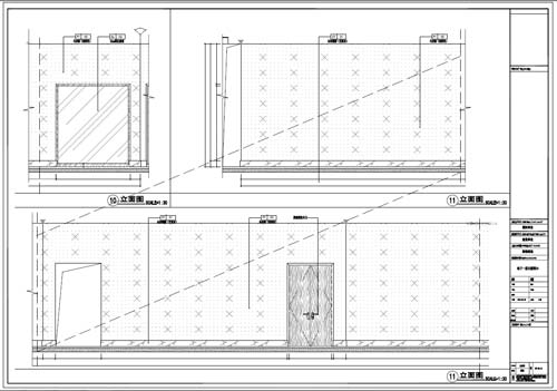 商場深化設計施工圖負一層立面圖10-11