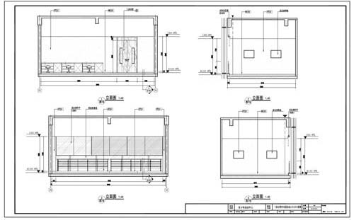 青少年活動中心深化設(shè)計施工圖一層C區(qū)青年社團活動平、頂面圖