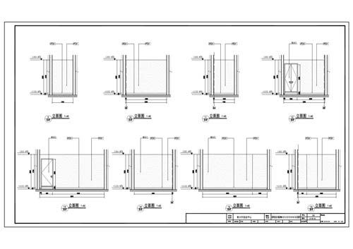 青少年活動中心深化設(shè)計施工圖新風(fēng)機房/強弱電9/10/11/12/13/14/15/16立面圖