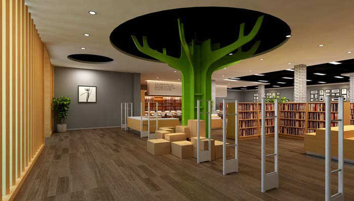 學(xué)習型咖啡廳圖書館裝修設(shè)計案例