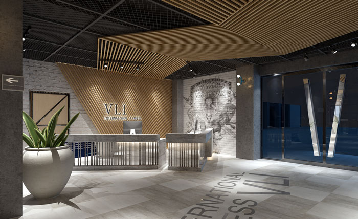 休閑健康健身會所前臺裝修設(shè)計(jì)案例效果圖