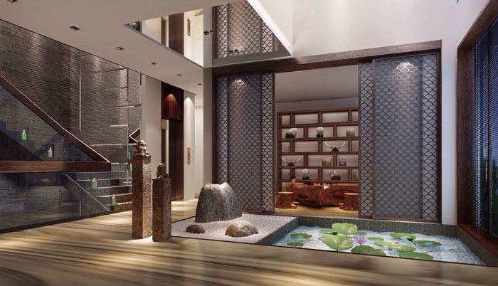 現(xiàn)代、中式混搭私人會所裝修設(shè)計案例