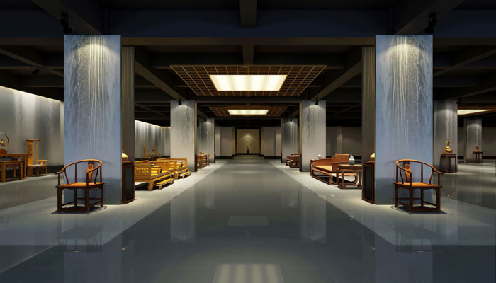 家具文化展館大廳過道裝修設(shè)計(jì)案例效果圖