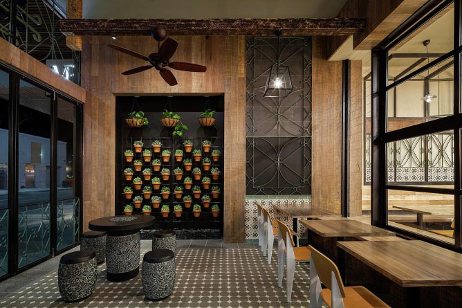 歷史、文化傳統氛圍下1200平方餐廳休息區域設計方案效果圖