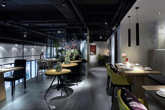 300平方素食文化餐廳休息區域設計效果圖