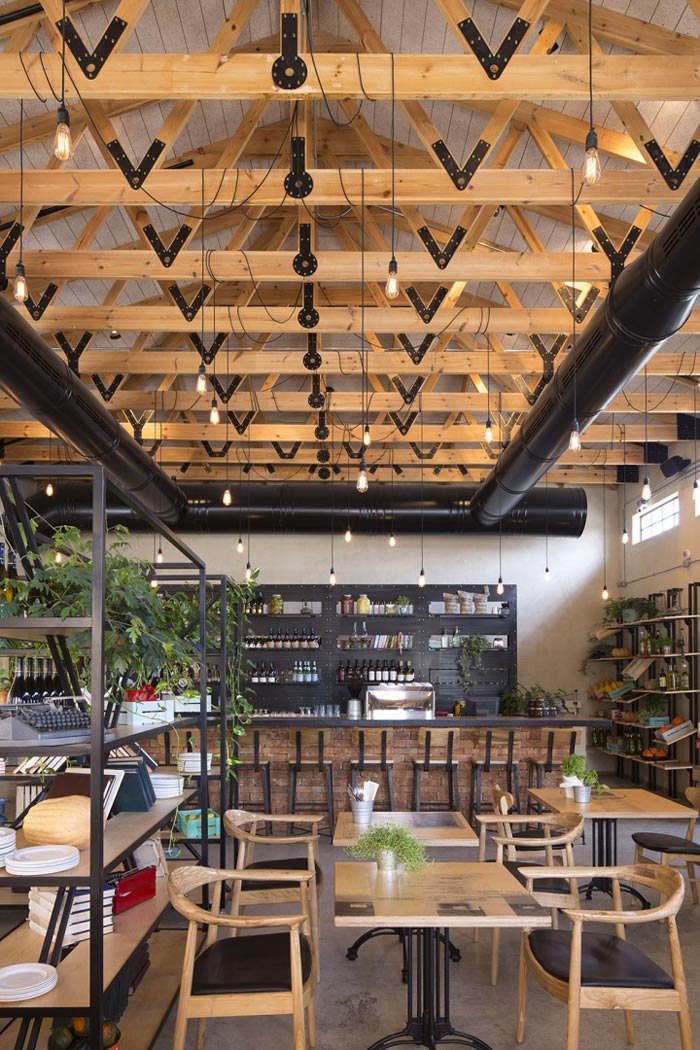 文獻主題餐廳前臺休息區(qū)域裝修設計效果圖