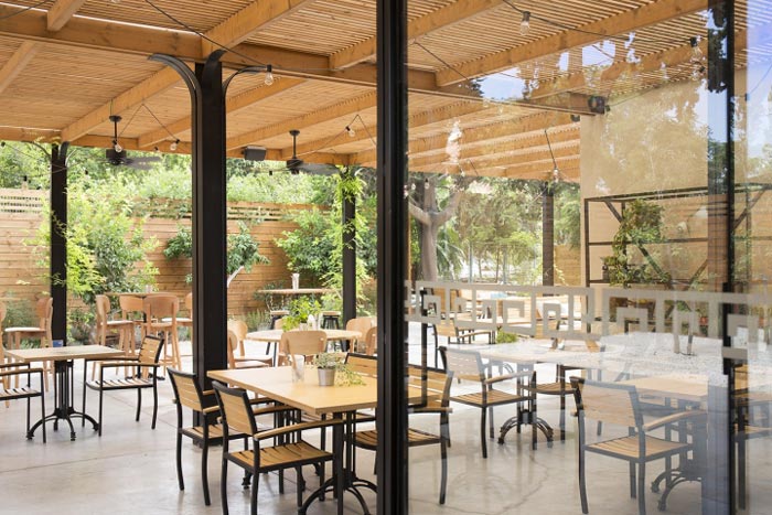 文獻主題餐廳外部區(qū)域裝修設計效果圖