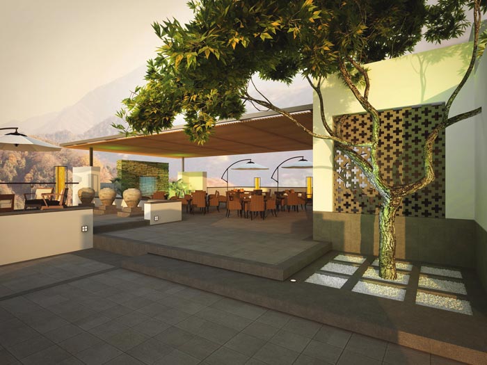 特色度假酒店天臺接待裝修設計案例