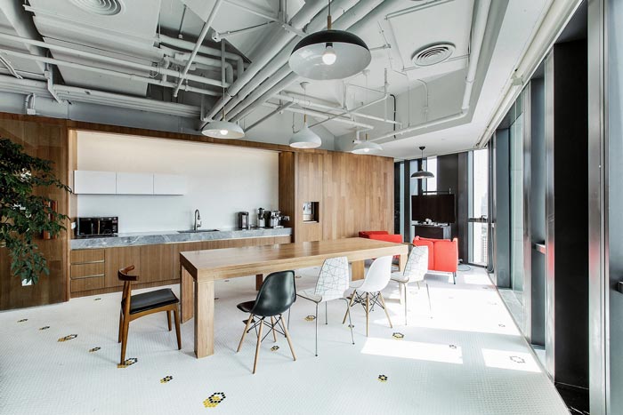 傳媒公司辦公室茶水間裝修設計案例效果圖