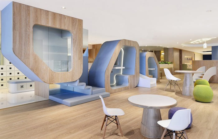 兒童教育培訓機構接待區裝修設計案例效果圖