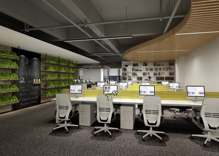 騰訊大浙網(wǎng)辦公室辦公區(qū)域裝修設計案例