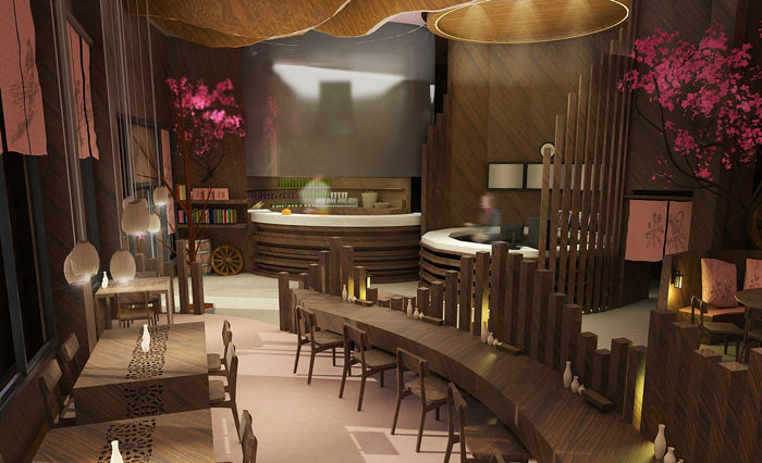 特色風味餐廳餐桌裝修設計效果圖