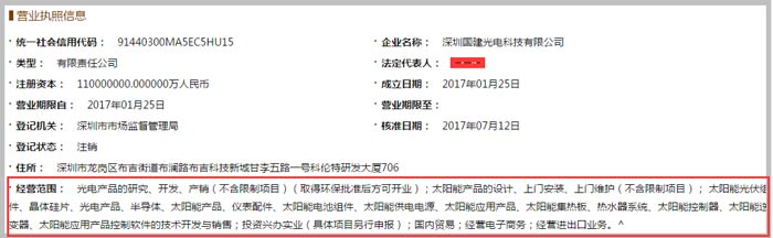 科技有限公司經營范圍截圖