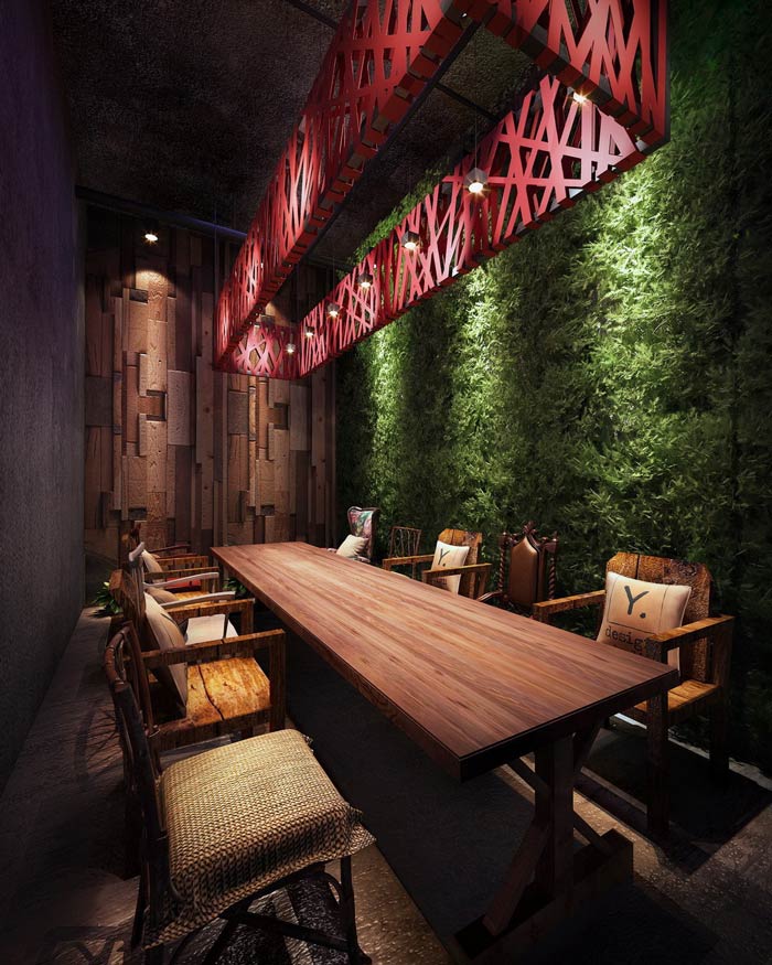 燒烤店十人區裝修設計效果圖