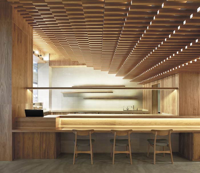 日式餐廳吧臺裝修設計效果圖