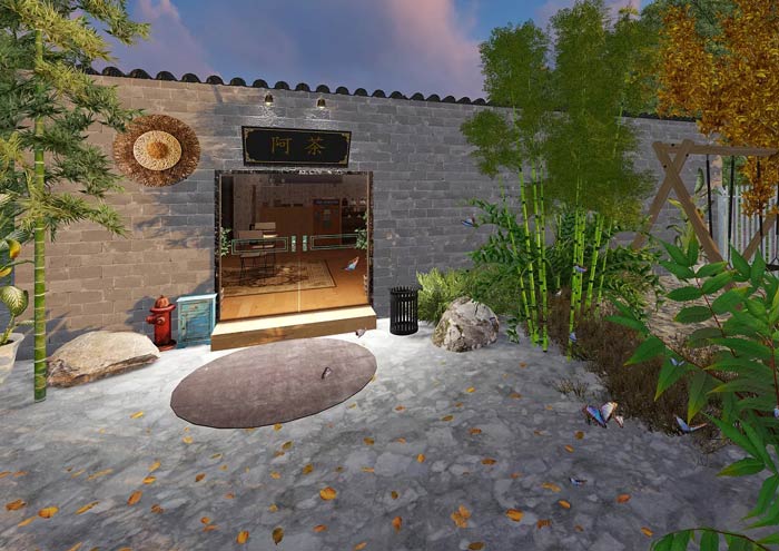 自助茶餐廳門頭裝修設計效果圖