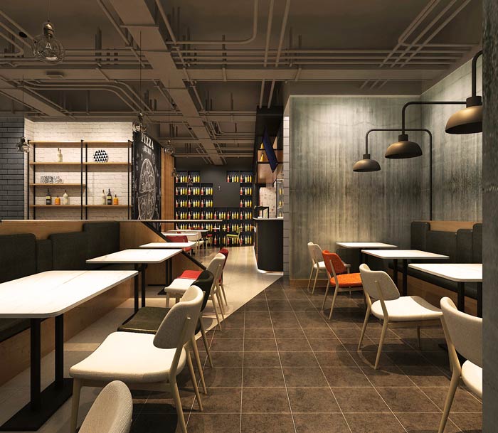 主題西餐廳餐區(qū)裝修設計效果圖