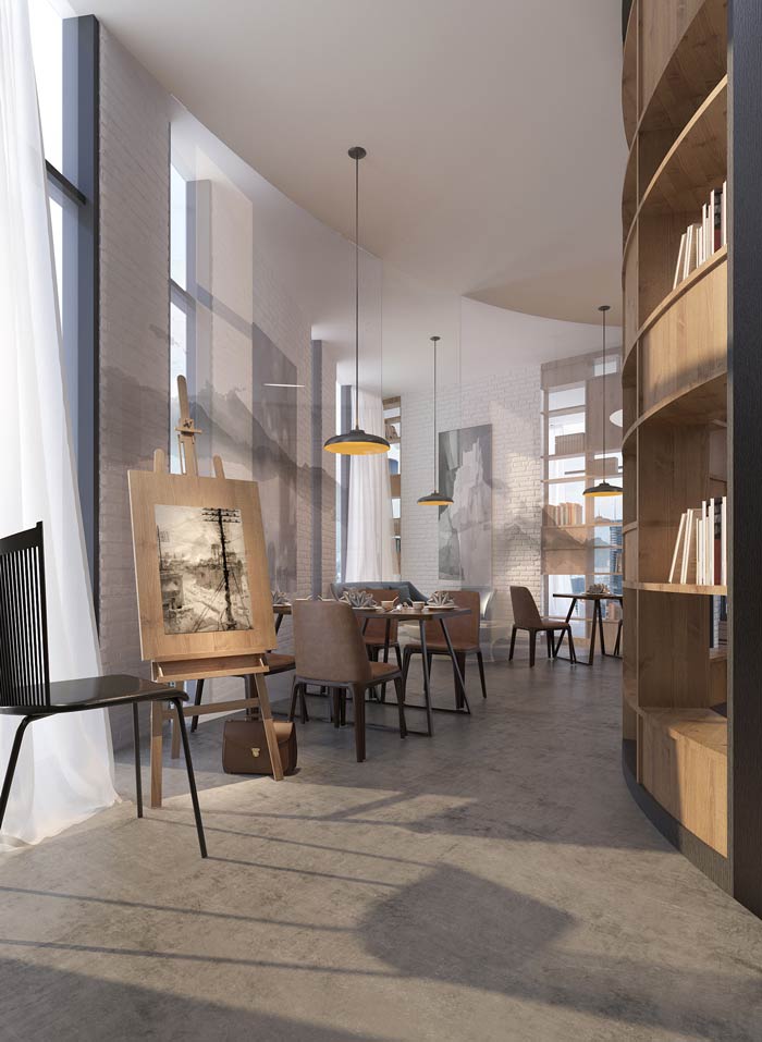 咖啡廳展示區(qū)裝修設(shè)計效果圖