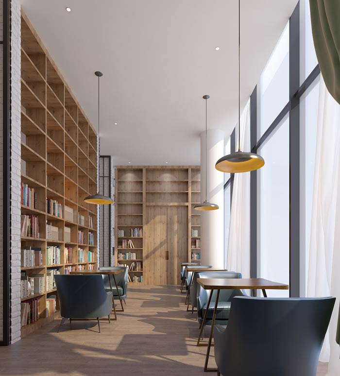 咖啡廳閱讀區(qū)裝修設(shè)計效果圖