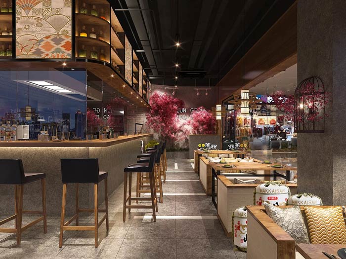 特色小吃店餐區裝修設計效果圖