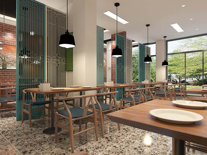 燜面館空間色彩裝修設計效果圖