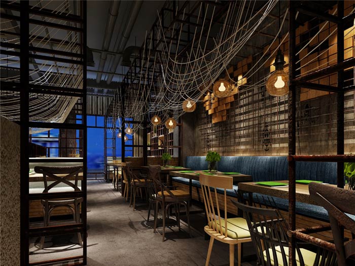 小面館過道裝修設計效果圖